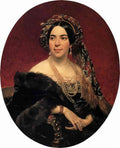 Orest Kiprensky portrait of zinaida volkonskaya 2 A4 Photo Print