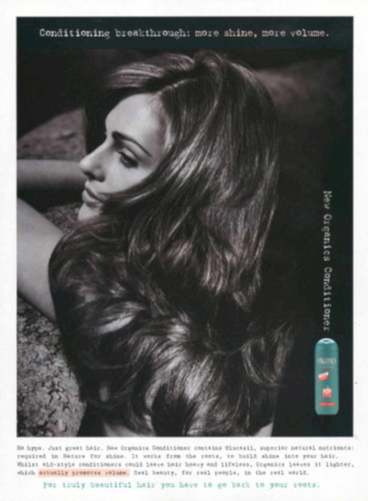 Organic Conditioner Shine 1990s Vintage Retro Advert