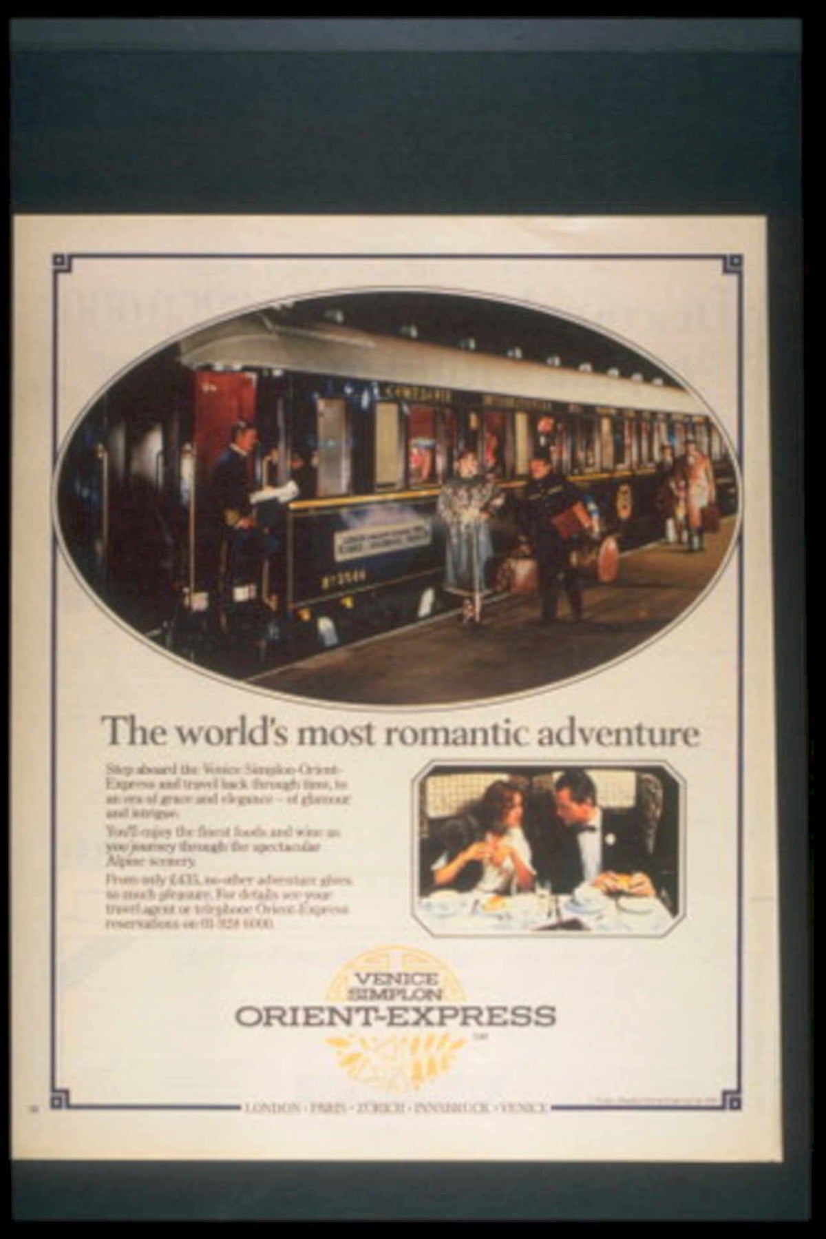 Orient Express Train 2 1970s Vintage Retro Advert