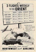 Orient Globe Flight Vintage Retro Advert Ads A4 Photo Print