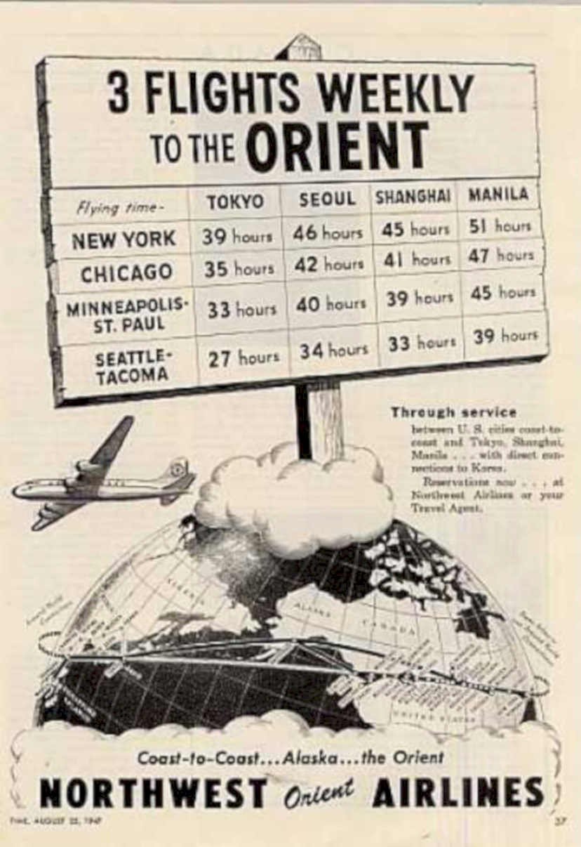 Orient Globe Flight Vintage Retro Advert Ads A4 Photo Print