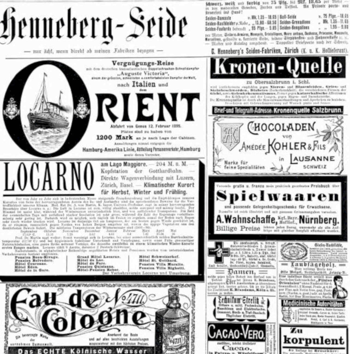 Orient Locarno Cologne Vintage Retro Advert Poster A4 Photo Print
