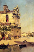 Ortega Martin Rico Y A View Of Venice  A4 Photo Print