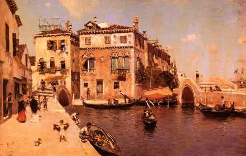 Ortega Martin Rico y A Venetian Afternoon  A4 Photo Print