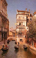 Ortega Martin Rico y Along The Canal, Venice  A4 Photo Print