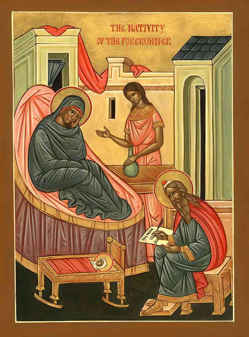 Orthodox Icons nativity john baptist A4 Photo Print