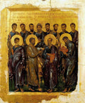 Orthodox Icons synaxis of the twelve apostles by constantinople master A4 Photo Print