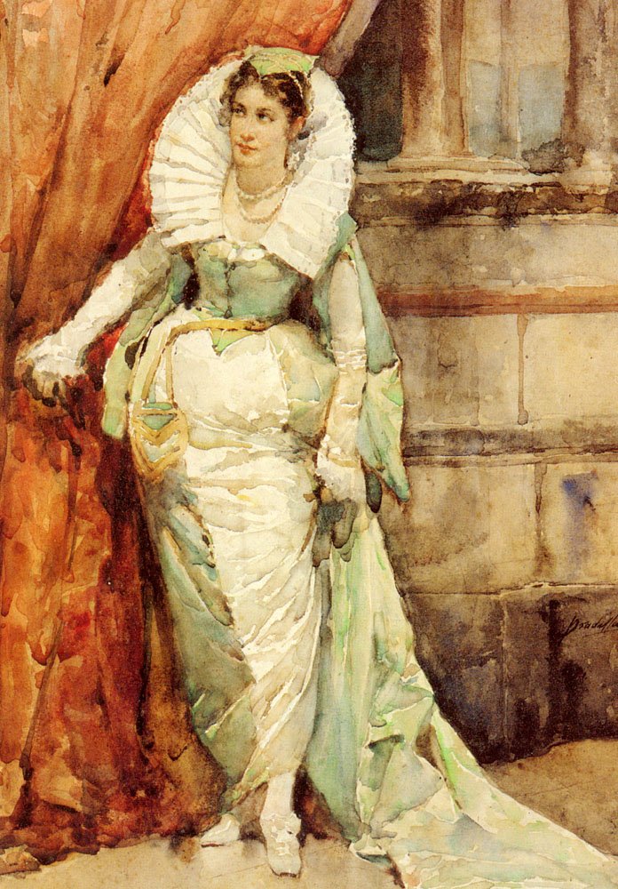 Ortiz Francisco Pradilla y An Elegant Lady Art A4 Photo Print