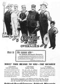 Oshkosh Overalls Men Vintage Retro Advert Poster A4 Photo Print