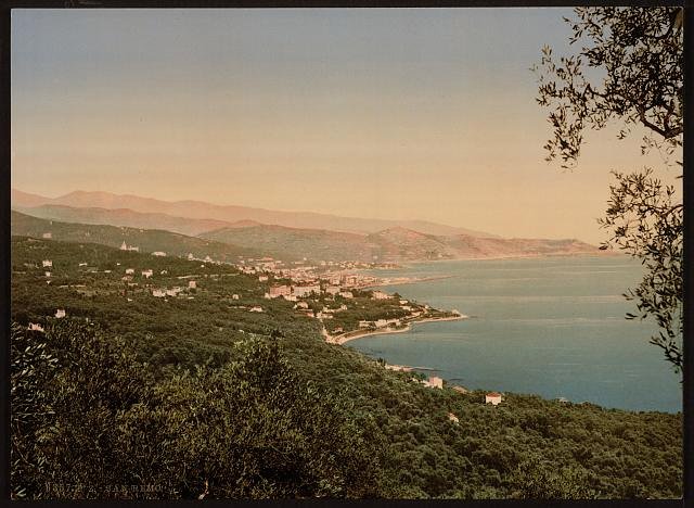 Ospedaletti San Remo Vintage A4 Photo Print