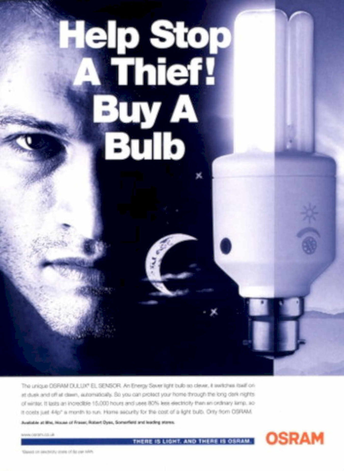 Osram Dulux Sensor 1990s Vintage Retro Advert