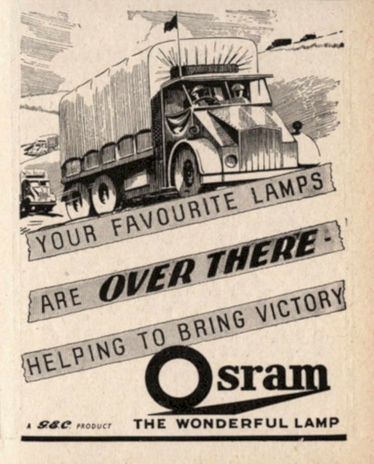 Osram Lamps Victory World War 2 ii 1 Vintage Retro Advert