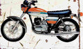 Ossa 250T 1975 Aged Vintage A4 Photo Print
