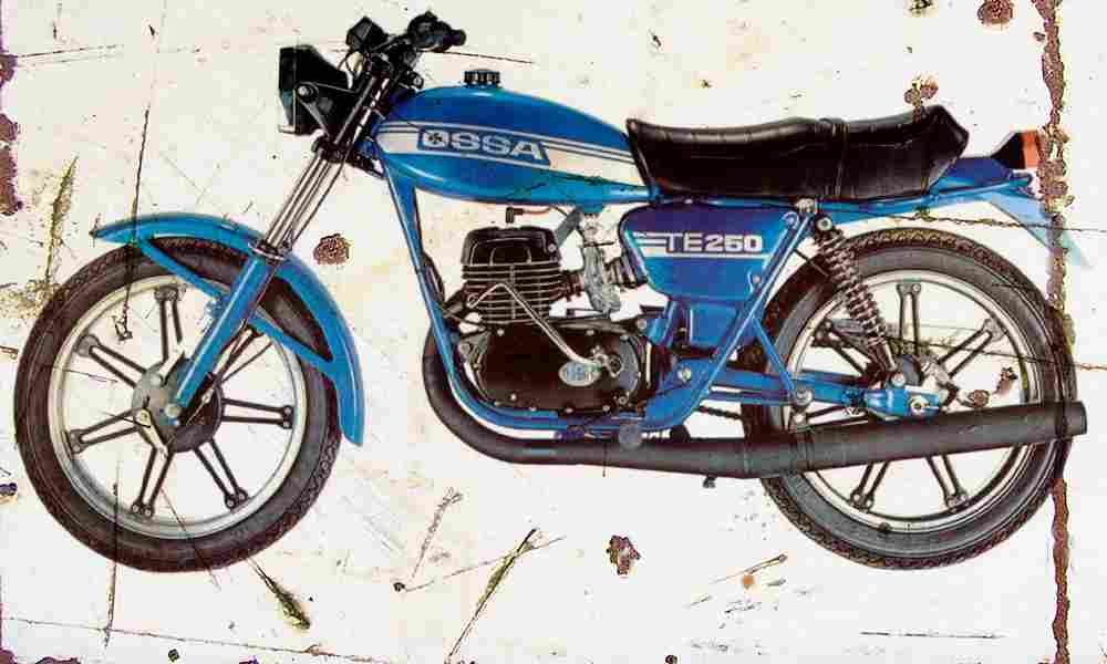 Ossa 250TE 1983 Aged Vintage A4 Photo Print
