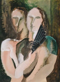 Ossip Zadkine couple to the range Art A4 Photo Print