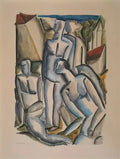 Ossip Zadkine four people in a village Art A4 Photo Print