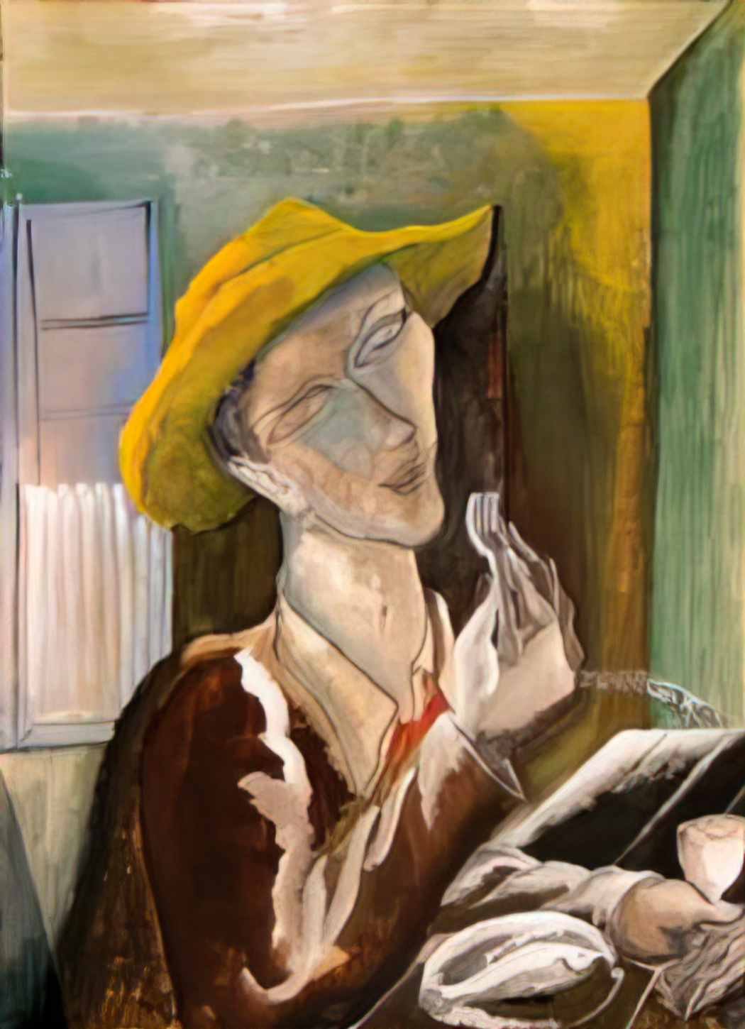 Ossip Zadkine man with the yellow hat Art A4 Photo Print