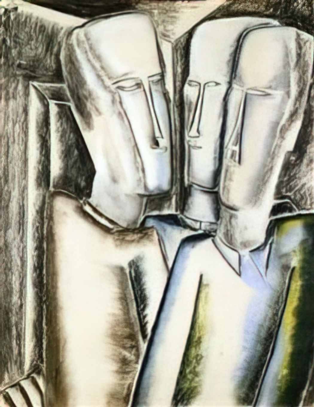 Ossip Zadkine three men Art A4 Photo Print