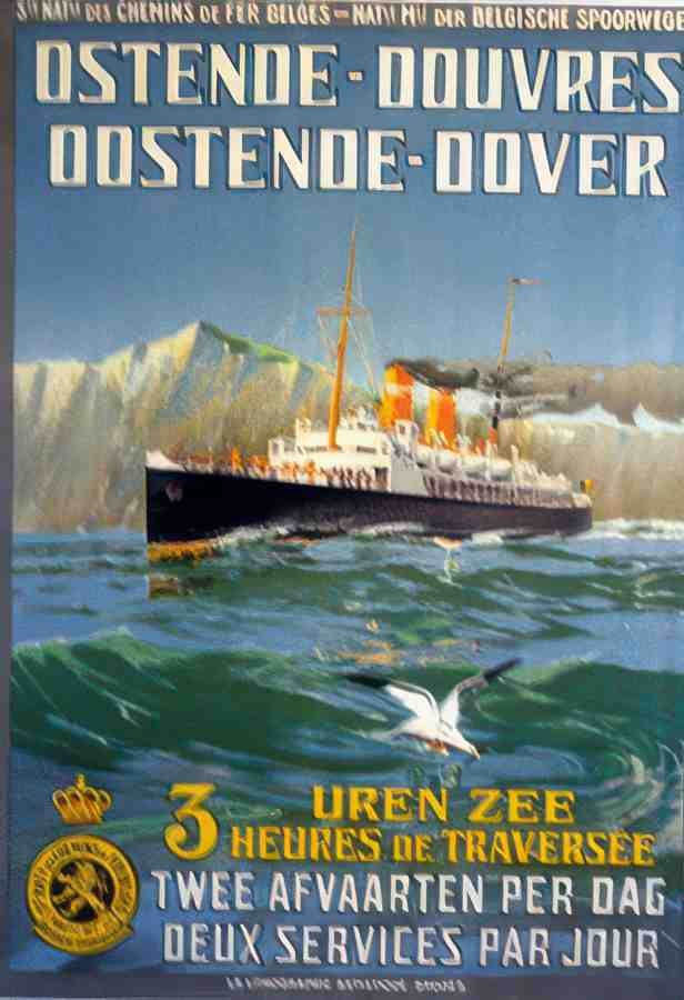 Ostend Douvre Vintage Advert A4 Photo Print