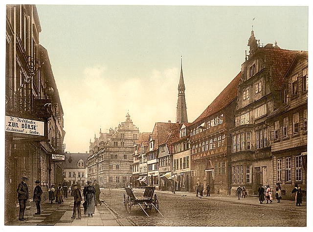 Osterstrasse II Hameln Hanover Vintage A4 Photo Print