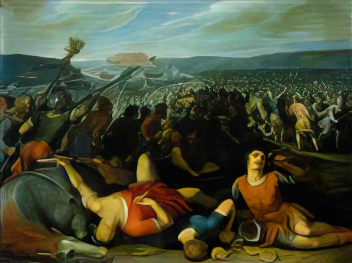 Otto van Veen batavians defeating romans on the rhine 1613 Art A4 Photo Print