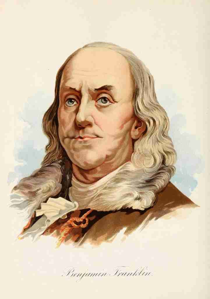Our Country 1891 Benjamin Franklin Vintage A4 Photo Print
