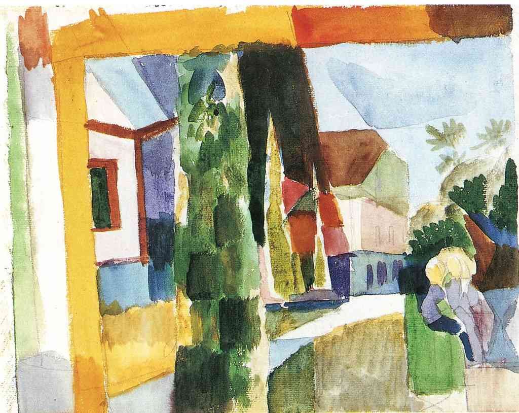 Our Garden On The Lake Iv August Macke Expressionism A4 Photo Print