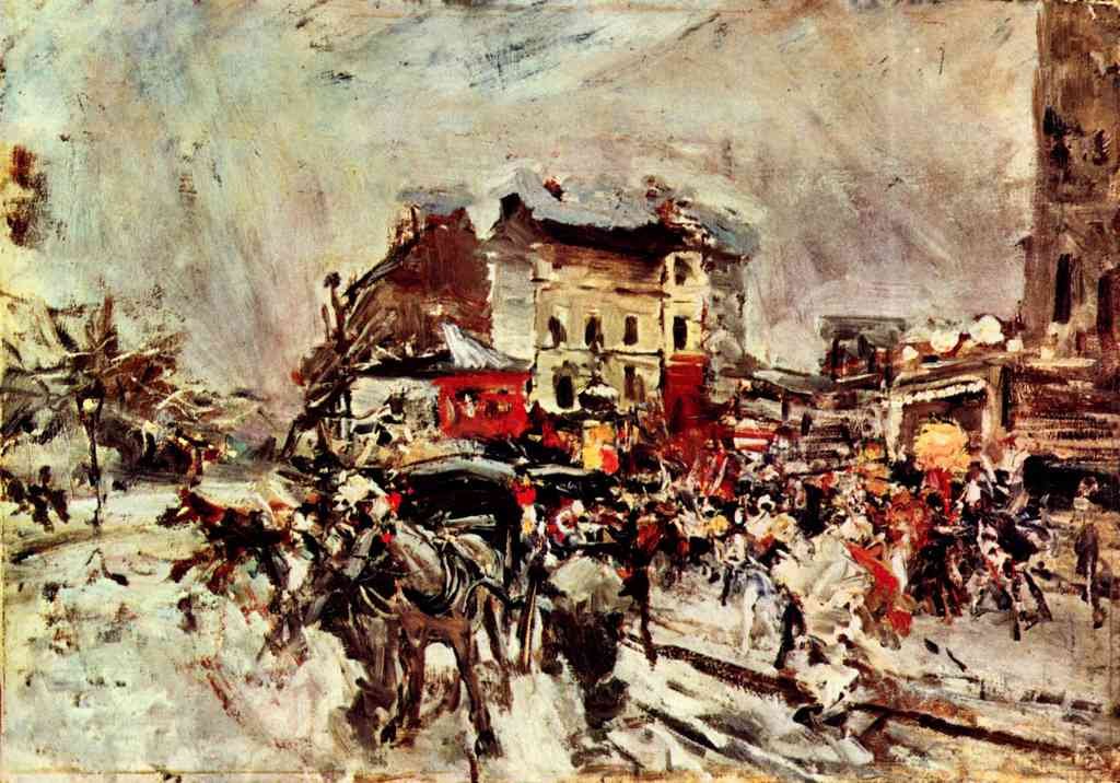 Outcome Of A Masked Ball In Montmartre Giovanni Boldini Impressionism European A4 Photo Print