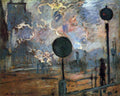 Outside The Station Saint Lazare The Signal Monet A4 Photo Print