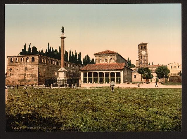 Outside the walls San Lorenzo Rome Vintage A4 Photo Print