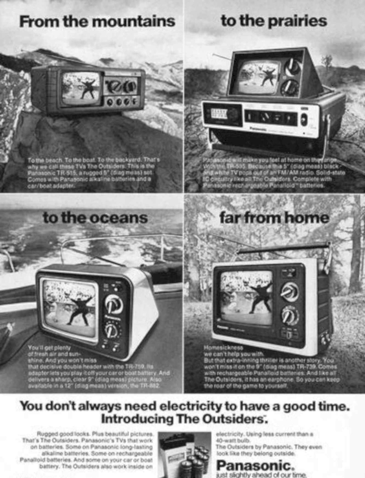 Outsiders Tv Panasonic Vintage Retro Advert Poster A4 Photo Print
