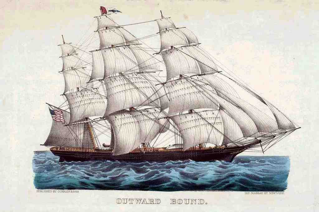 Outward Bound Ship Vintage A4 Photo Print