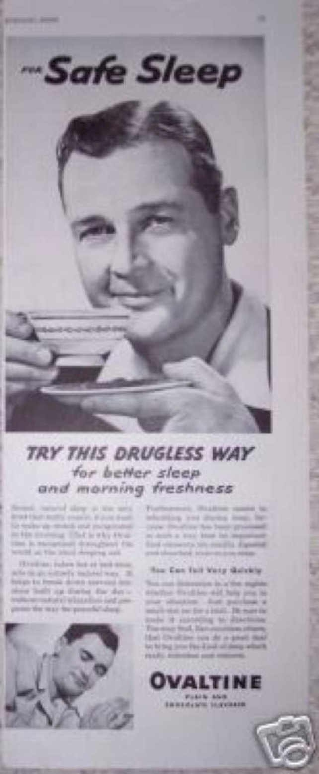 Ovalnine Safe Sleep Vintage Retro Advert Ads A4 Photo Print
