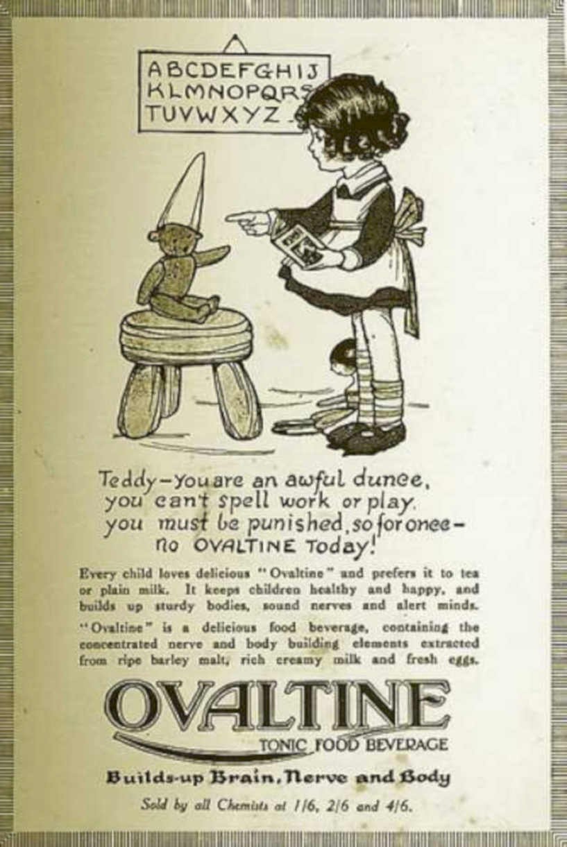 Ovaltime Boy Bear Vintage Retro Advert Ads A4 Photo Print