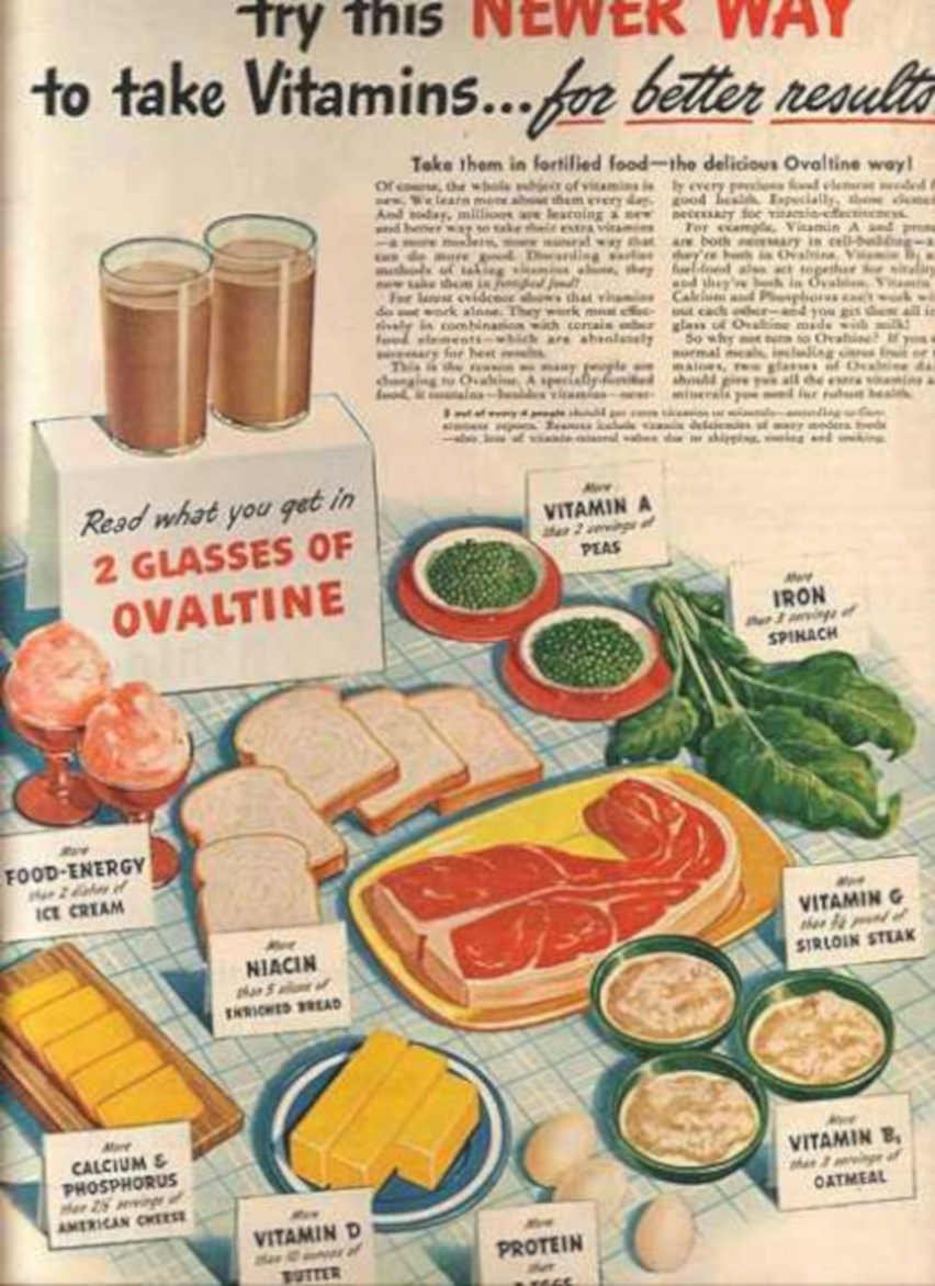 Ovaltime Breakfast Vitamins Vintage Retro Advert Ads A4 Photo Print