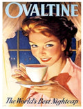 Ovaltine Nightcap Woman 1 Vintage Retro Advert Ads A4 Photo Print