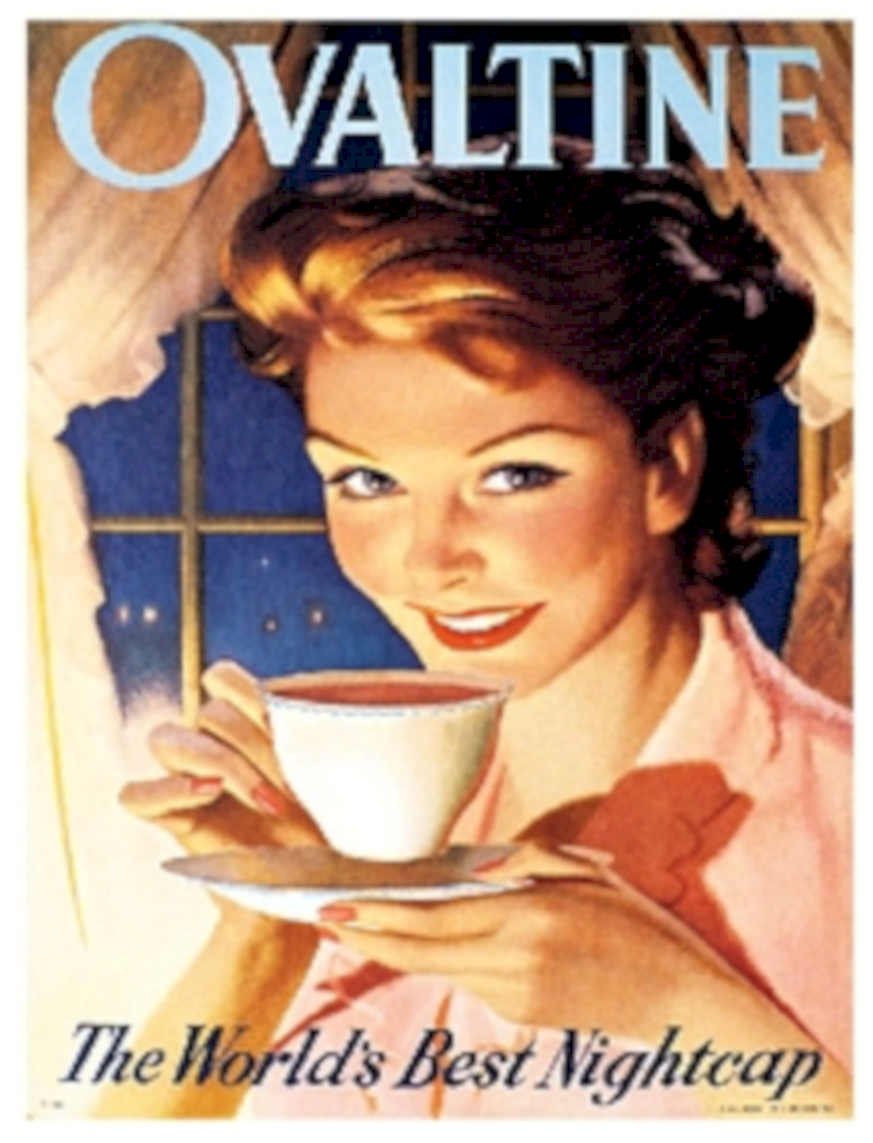 Ovaltine Nightcap Woman 1 Vintage Retro Advert Ads A4 Photo Print