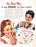 Ovaltine Vitamins Women 4 Vintage Retro Advert Ads A4 Photo Print