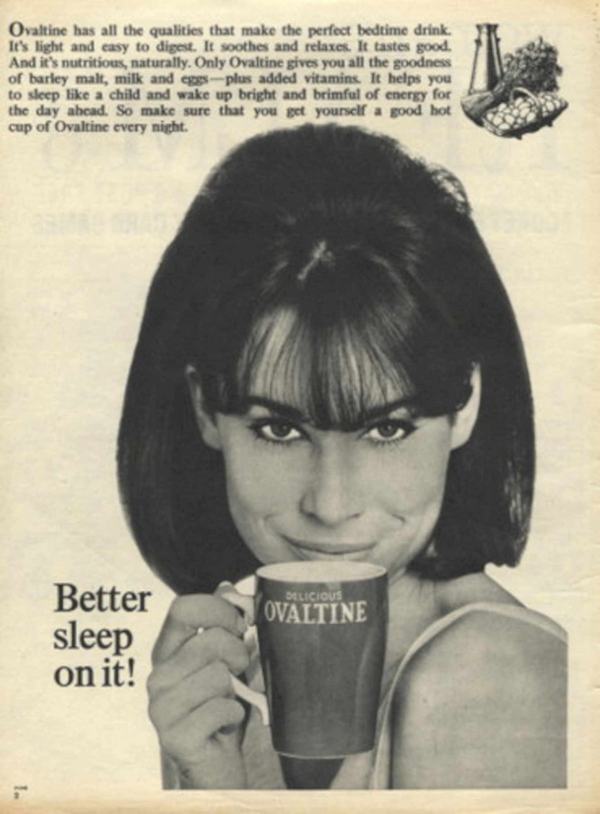 Ovalting Woman Fruit 1960s Vintage Retro Advert