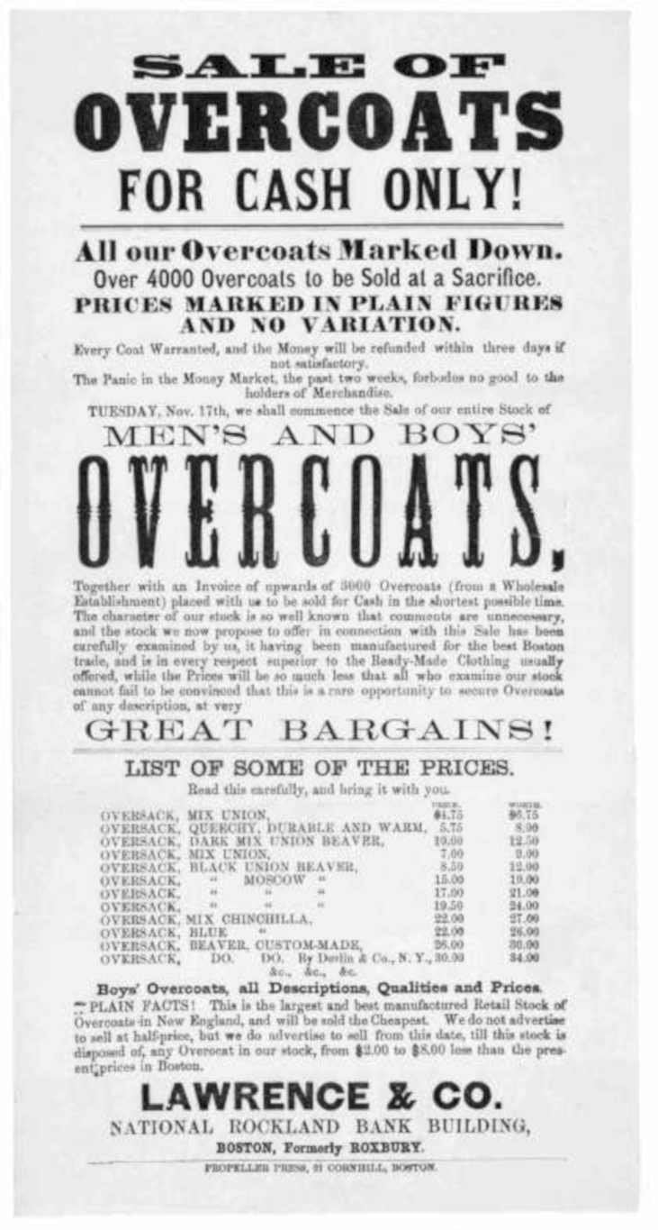 Overcoats Sale Nov1 Vintage Retro Advert Ads A4 Photo Print