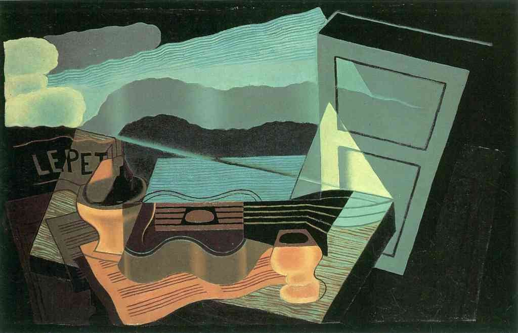Overlooking The Bay Juan Gris Abstract Art A4 Photo Print