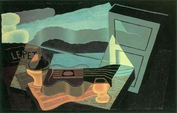Overlooking the bay by Juan Gris Abstract Art A4 Photo Print
