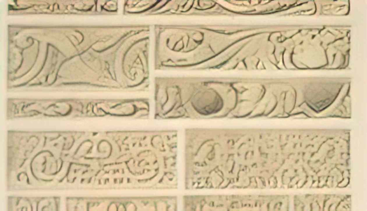 Owen Jones elizabethan ornament no 1 various ornaments in relief from Art A4 Photo Print
