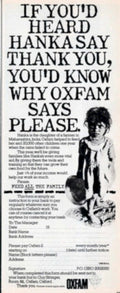 Oxfam Hanka Fundraiser 1960s Vintage Retro Advert