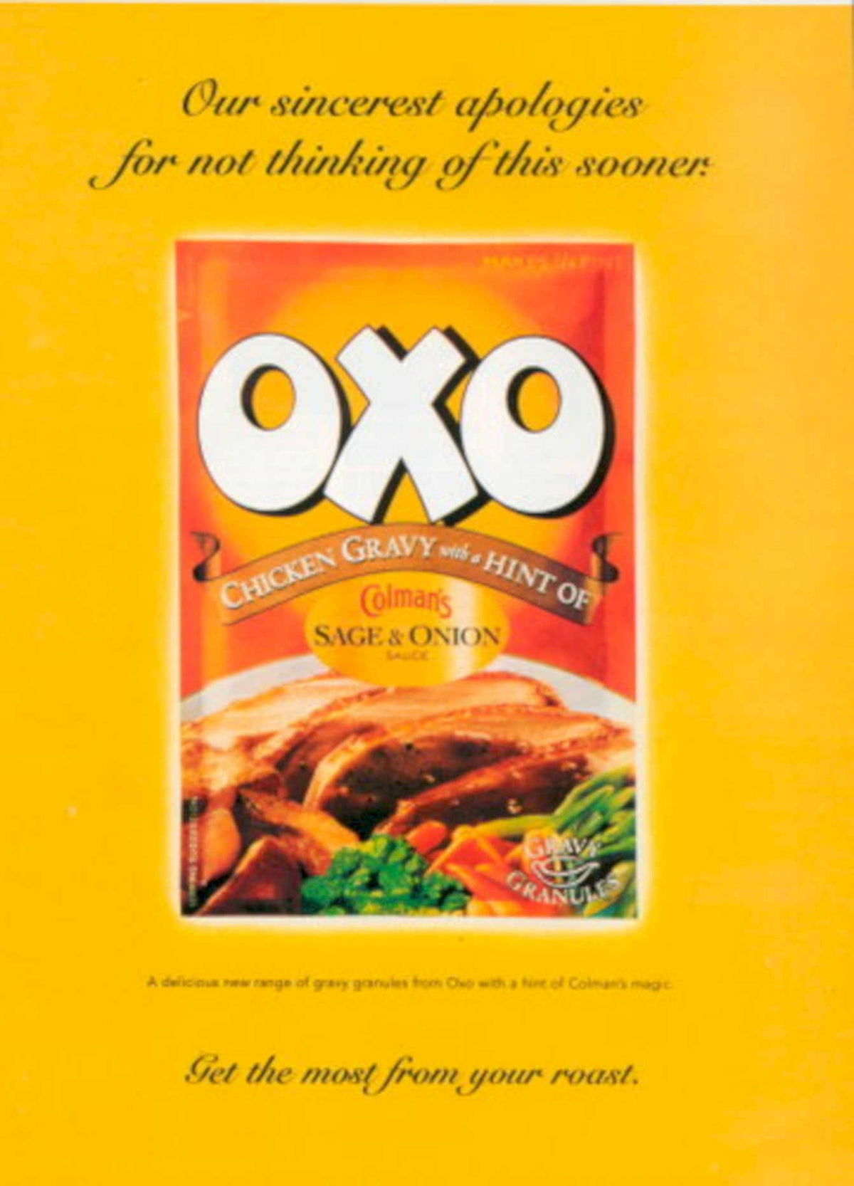 Oxo Chicken Gravy 1 1990s Vintage Retro Advert