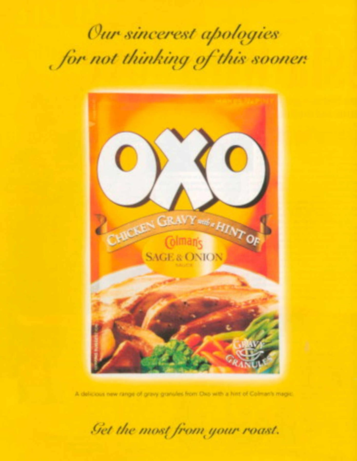 Oxo Chicken Gravy 2 1990s Vintage Retro Advert
