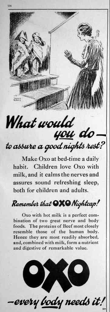 Oxo Night Cap advert A4 Photo Print