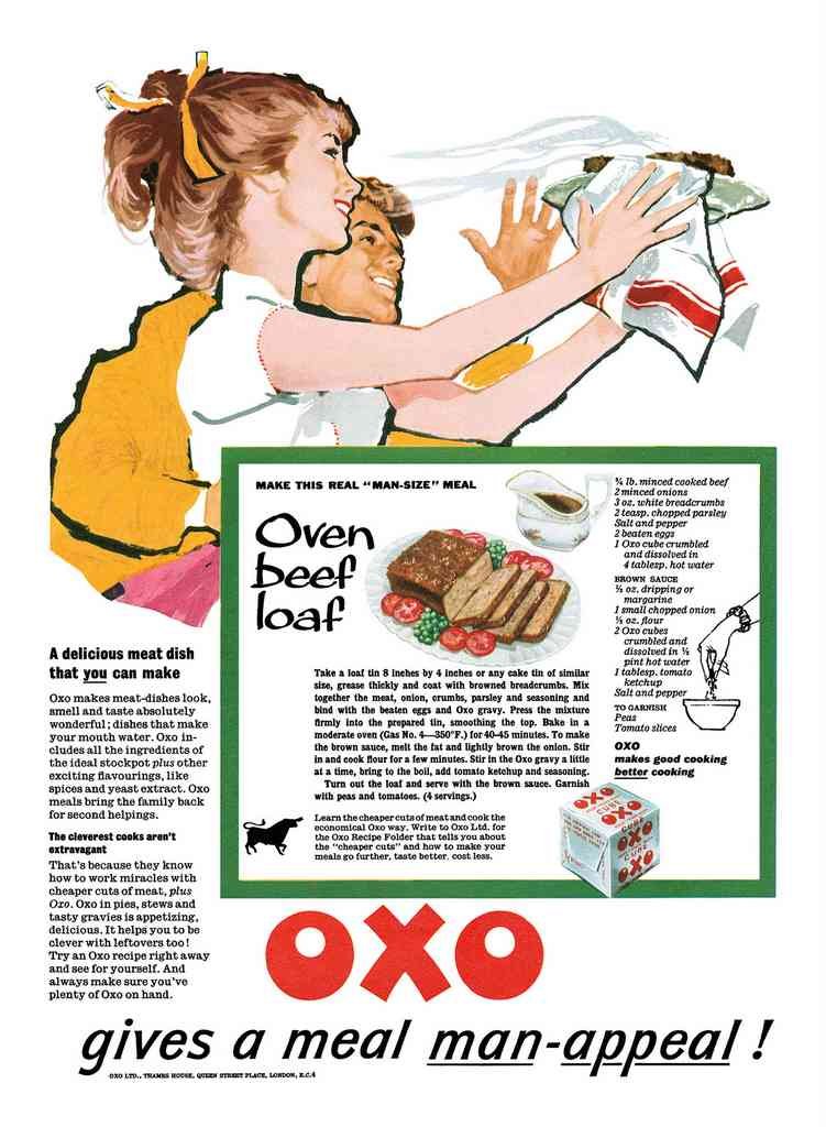 Oxo Oven Beef Loaf advert A4 Photo Print