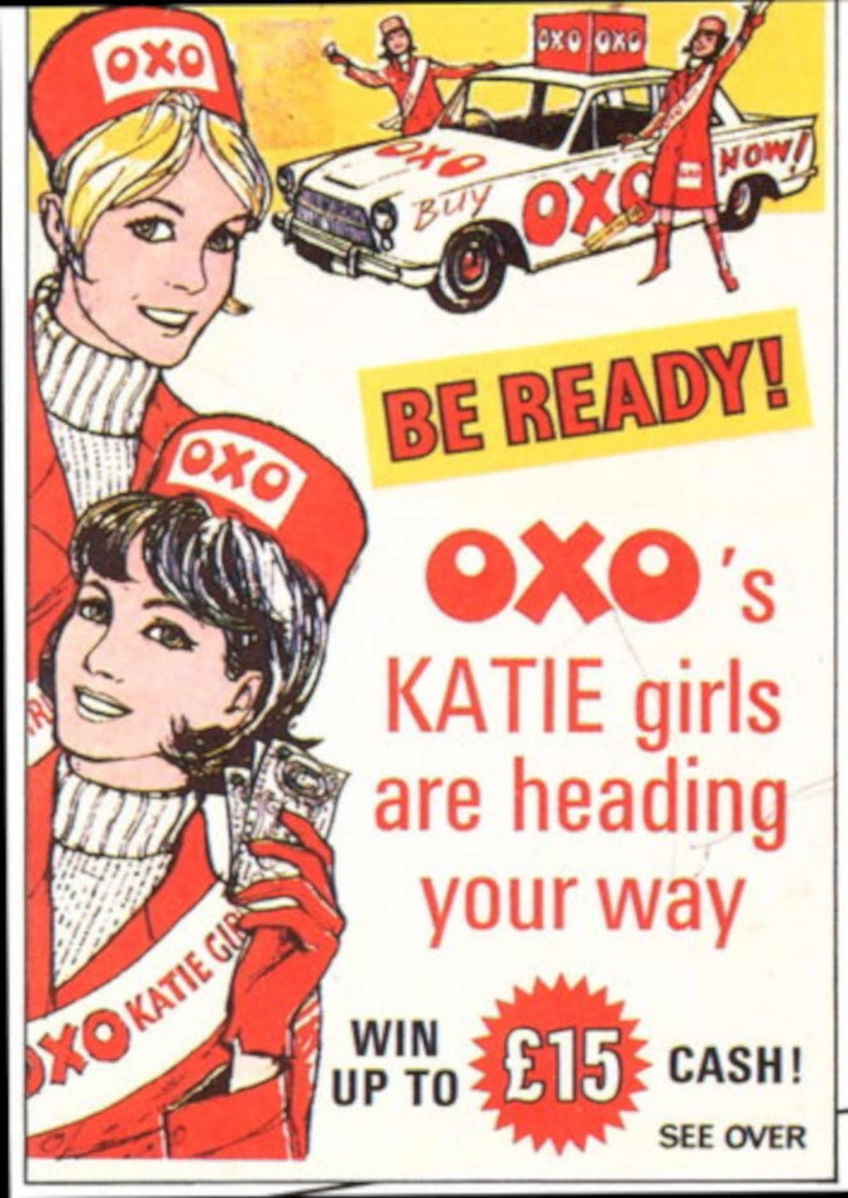Oxo Women Car 1960s Vintage Retro Advert