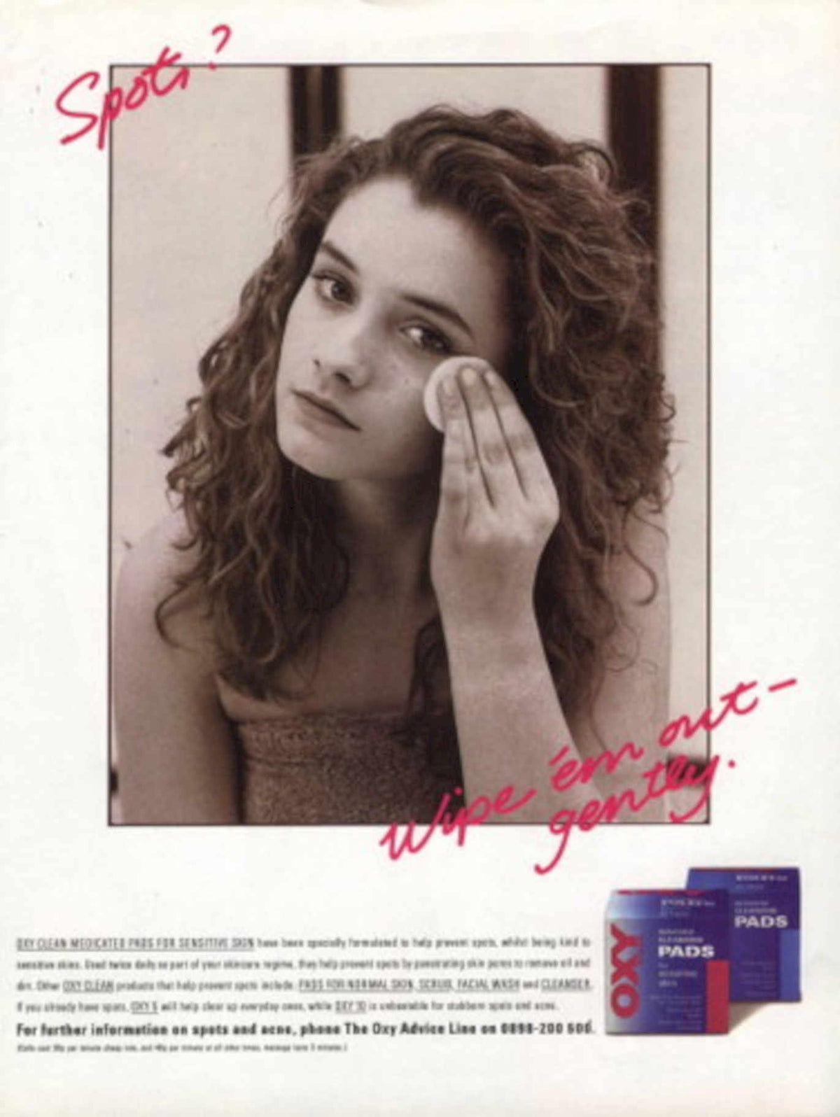 Oxy Pads Acne 1990s Vintage Retro Advert